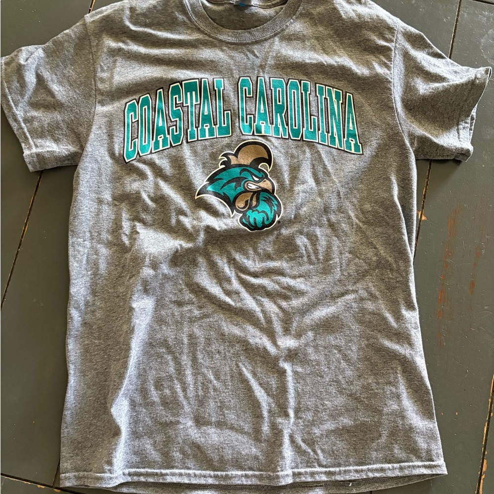 Gildan Gray Short Sleeve Tee with Coastal Carolina Design